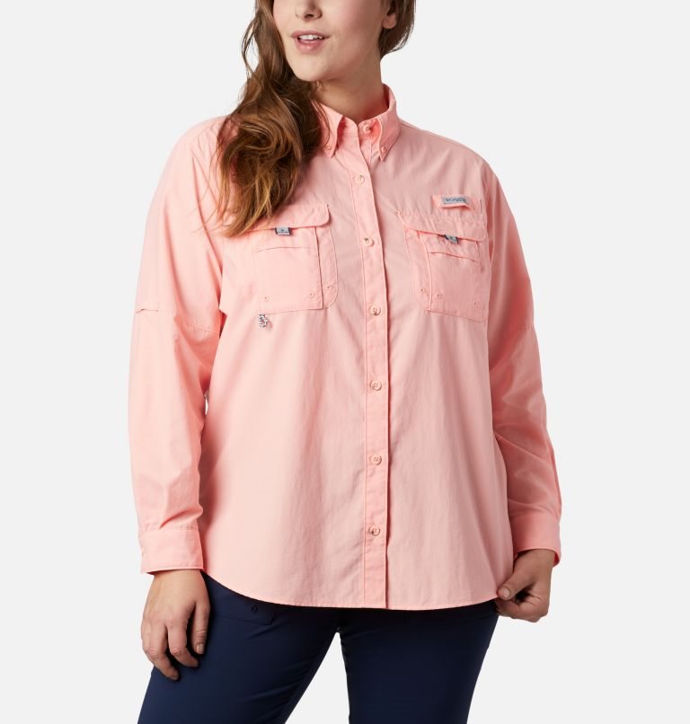 Camasa Columbia PFG Bahama Long Sleeve Dama Roz | Plus Size XSSM7098Q